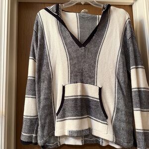 Forever 21 Black and White V-Neck Sweater